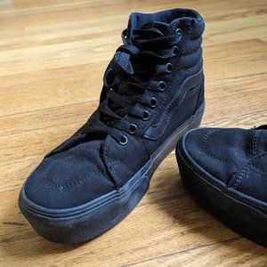Vans Filmore Hi Platform Skate Shoes - All Black